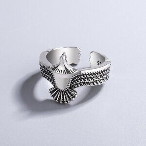🦅Eagle sterling silver ring temperament personality silver ring
